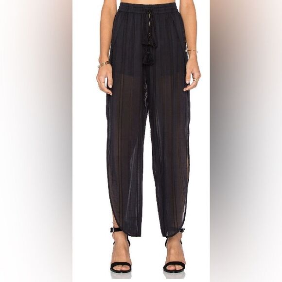 TRYB Max Split-Outseam Cropped Pants black - Picture 2 of 9